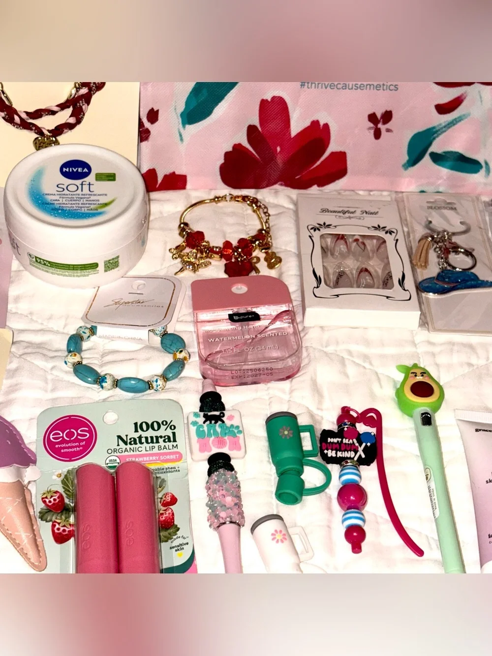 Huge Y2K Beauty & Skincare Bundle – Brand New! Yoga Socks, EOS, Nivea, & More ✨